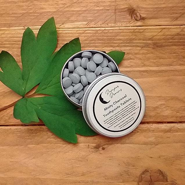Minty Charcoal Toothpaste Tablets With Flouride