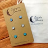 Hypoallergenic Druzy Earrings Set 3 Pairs Silver Colour 48