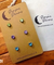 Hypoallergenic Stainless Steel CZ & Opalite Earring Set 3 Pairs Silver Colour 631