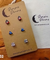 Hypoallergenic Stainless Steel CZ & Opalite Earring Set 3 Pairs Silver Colour 632
