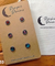 Hypoallergenic Stainless Steel CZ & Opalite Earring Set 3 Pairs Silver Colour 633