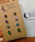 Hypoallergenic Stainless Steel CZ & Opalite Earring Set 4 Pairs Gold Colour 638