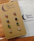 Hypoallergenic Stainless Steel CZ & Opalite Earring Set 4 Pairs Silver Colour 639