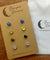 Hypoallergenic Stainless Steel Round CZ Earrings Set 4 Pairs Silver Colour -  900