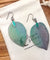 Real Leaf Statement Drop Earrings - Pink