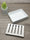 White Ceramic Rectangle Contemporary Design Soap Dish