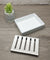 White Ceramic Rectangle Contemporary Design Soap Dish