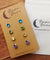 Hypoallergenic Stainless Steel CZ Earring Set 4 Pairs Silver Colour - 617