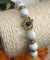 Chakra Bracelet - Antique Gold Hamsa & White Howlite