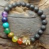 Lava Stone Bracelet - Elephant Chakra