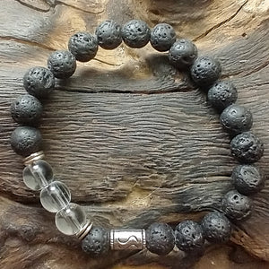 Lava Stone Bracelet - Tribal Rock Quartz