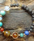 Lava Stone Bracelet - Gold Solar System