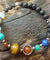 Lava Stone Bracelet - Silver Solar System