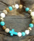Chakra Bracelet - Turquoise Cross Howlite & Tiger Eye