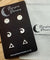 Hypoallergenic Stainless Steel Earrings Set 3 Pairs Silver Colour Smiley Faces Moon & Star Triangles