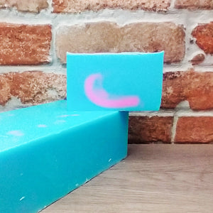 Blue Raspberry Soap Slice