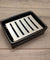 Black Ceramic Rectangle Contemporary Design Soap Dish