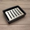 Black Ceramic Rectangle Contemporary Design Soap Dish