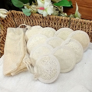 Natural Loofah Sponge Facial Scrub Pads
