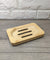 Slotted Style Rectangle Bamboo Soap Dish