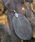 Real Leaf Statement Pendant Necklace - Gunmetal
