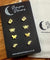 Hypoallergenic Stainless Steel Earrings Set 4 Pairs Gold Colour Dolphins Spiders Butterflies & Leaf