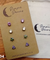 Hypoallergenic Stainless Steel CZ & Opalite Earring Set 4 Pairs Silver Colour 804