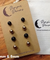 Hypoallergenic Stainless Steel Classic Ball Earrings Set 4 Pairs Gold & Black Colour