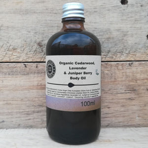Heavenly Organics Cedarwood, Lavender & Juniper Berry Body, Massage & Bath Oil