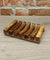 Dark Wood Ribbed Rectangle Soap Rack Soap Dish