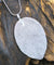 Real Leaf Statement Pendant Necklace - Light Grey