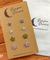 Hypoallergenic Stainless Steel Contemporary CZ Earrings Set 4 Pairs Silver Colour -  027