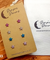 Hypoallergenic Stainless Steel Contemporary CZ Earrings Set 4 Pairs Silver Colour -  033