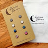 Hypoallergenic Druzy Earrings Set 4 Pairs Silver Colour -  05