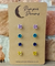 Hypoallergenic Stainless Steel CZ & Opalite Earring Set 4 Pairs Silver Colour -  461