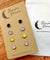Hypoallergenic Druzy Earrings Set 4 Pairs Silver Colour -  08