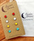 Hypoallergenic Druzy Earrings Set 4 Pairs Silver Colour -  14