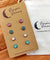 Hypoallergenic Druzy Earrings Set 4 Pairs Silver Colour -  28