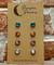 Hypoallergenic Stainless Steel CZ & Opalite Earring Set 4 Pairs Silver Colour -  302