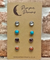 Hypoallergenic Stainless Steel CZ & Opalite Earring Set 4 Pairs Silver Colour -  315