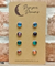 Hypoallergenic Stainless Steel CZ & Opalite Earring Set 4 Pairs Silver Colour -  316