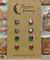 Hypoallergenic Stainless Steel CZ & Opalite Earring Set 4 Pairs Silver Colour -  318