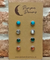 Hypoallergenic Stainless Steel CZ & Opalite Earring Set 4 Pairs Silver Colour -  322