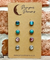 Hypoallergenic Stainless Steel CZ & Opalite Earring Set 4 Pairs Silver Colour -  324