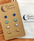 Hypoallergenic Druzy Earrings Set 4 Pairs Silver Colour -  33