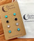 Hypoallergenic Druzy Earrings Set 4 Pairs Silver Colour -  34