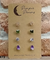 Hypoallergenic Stainless Steel CZ & Opalite Earring Set 4 Pairs Silver Colour -  473
