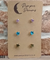 Hypoallergenic Stainless Steel CZ & Opal Earring Set