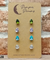 Hypoallergenic Stainless Steel CZ & Opalite Earring Set 4 Pairs Gold Colour -  528