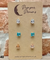 Hypoallergenic Stainless Steel CZ & Opal Earring Set